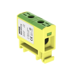 Тунелна клема Morek OTL35 1x, 1P, 135A, 2.5-35mm2, 1kV, жълто-зелена