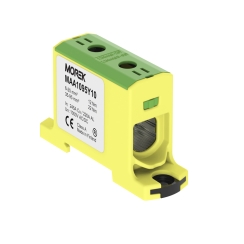 Тунелна клема Morek OTL95 1x, 1P, 245A, 6-95mm2, 1kV, жълто-зелена