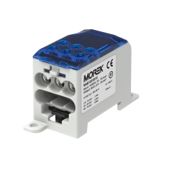 Разпределителен клемен блок Morek OJL200A, 1P, вх. 1x70mm2, изх. 6x16mm2, син