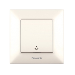 Стълбищен бутон Panasonic Arkadia Slim, крем