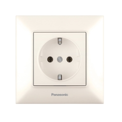 Контакт шуко Panasonic Arkedia Slim, бежов/крем