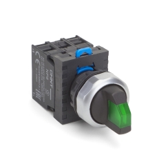 Двупозиционен ключ с индикация Chint NP8-10XD, 6-36V, 1NO, черен