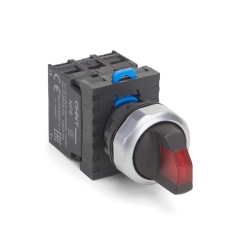 Двупозиционен ключ с индикация Chint NP8-10XD, 6-36V, 1NO, черен