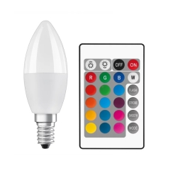 LED крушка с дистанционно  E14, 4.9W, RGB, 230VAC