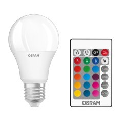 LED крушка с дистанционно  CLA60REM, E27, 9W, RGB, 230VAC