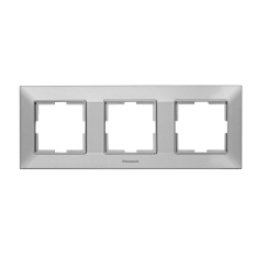 Тройна рамка Panasonic Arkedia Slim, светло сиво