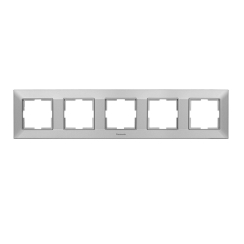 Рамка за 5 модула Panasonic Arkedia Slim, светло сиво