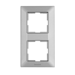 Двойна вертикална рамка Panasonic Arkedia Slim, светло сиво