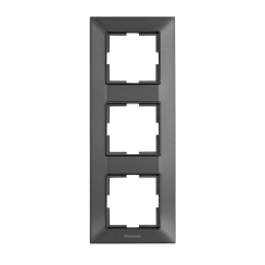Тройна вертикална рамка Panasonic Arkedia Slim,тъмно сиво- антрацит