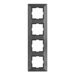 Четворна вертикална рамка Panasonic Arkedia Slim, тъмно сиво-антрацит