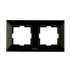 Двойна рамка Panasonic Arkedia Slim, черна