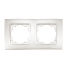 Двойна рамка Viko Linnera Life, перлено бяло