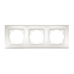 Тройна рамка Viko Linnera Life, перлено бяло