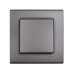 Единичен ключ сх. 1 Viko Linnera Life, гранитено сиво