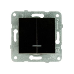 Механизъм двоен ключ светещ сх. 5, Karre Plus, черен