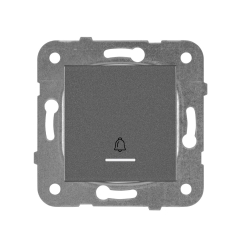 Механизъм светещ звънчев бутон Panasonic Karre Plus, тъмно сив-антрацит