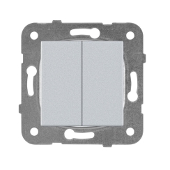 Механизъм девиаторен двоен ключ сх. 6 Panasonic Karre Plus, светло сив