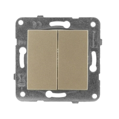 Механизъм двоен ключ сх.5  Panasonic Karre Plus, бронз