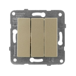 Механизъм троен ключ Panasonic Karre Plus, бронз