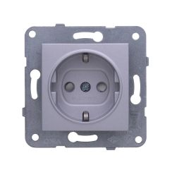 Механизъм контакт шуко Panasonic Karre Plus, светло сив