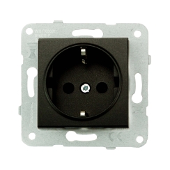 Механизъм контакт шуко Panasonic Karre Plus, черен