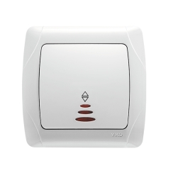 Девиаторен ключ, осветен СХ-6 Viko Carmen, бял