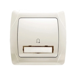 Ключ със символ звънец, светеща табелка Viko Carmen, бежов/крем