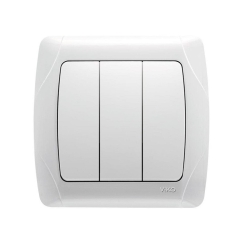 Троен ключ 3хСХ-1 Viko Carmen, бял