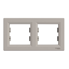 Двойна хоризонтална рамка Schneider Asfora, бронз