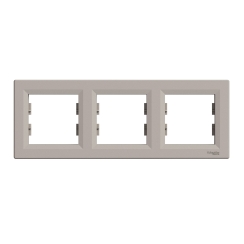 Тройна хоризонтална рамка Schneider Asfora, бронз