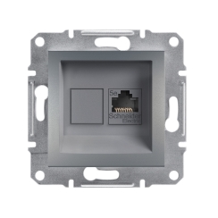 Механизъм LAN розетка RJ45 CAT5e Schneider Asfora, стомана