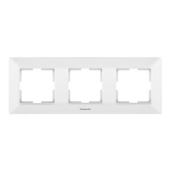 Тройна хоризонтална рамка Panasonic Arkedia Slim, бяла
