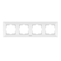 Четворна хоризонтална рамка Panasonic Arkedia Slim, бяла