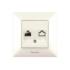 Компютърна розетка RJ45 CAT5e Panasonic Arkedia Slim, бежов/крем