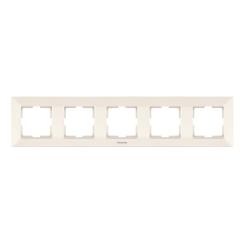 Хоризонтална рамка за 5 модула Panasonic Arkedia Slim, бежов/крем