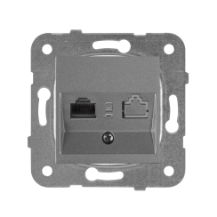 Механизъм комп. розетка CAT5 Panasonic Karre Plus, тъмно сив-антрацит