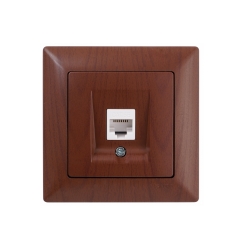 Компютърна розетка RJ45 CAT5e Gunsan Visage, орех