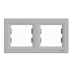 Двойна хоризонтална рамка Schneider Asfora, алуминий