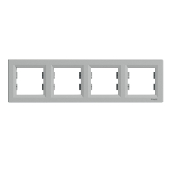 Четворна хоризонтална рамка Schneider Asfora, алуминий