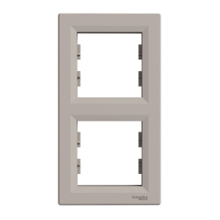 Двойна вертикална рамка Schneider Asfora, бронз