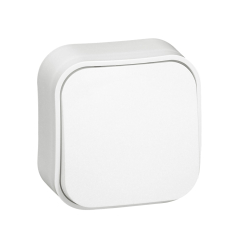 Еднополюсен ключ 10A за открит монтаж Legrand Forix, бял