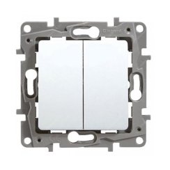 Механизъм двоен ключ СХ-5 Legrand Niloé, бял