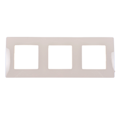 Декоративна тройна рамка Legrand Niloé, бежов/крем