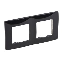 Декоративна двойна рамка Legrand Niloé, черна