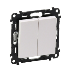 Механизъм двоен ключ сх.5 Legrand Valena Life, бял