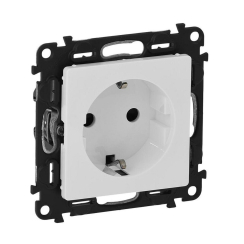 Механизъм контакт шуко с детска защита Legrand Valena Life, бял