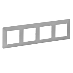 Декоративна четворна рамка Legrand Valena Life, сива