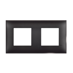 Декоративна хоризонтална рамка bticino Classia, 2+2 модула, черен сатен