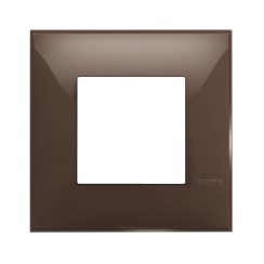 Декоративна рамка немски стандарт bticino Classia, 2 модула, мока/кафяво