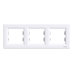 Тройна хоризонтална рамка Schneider Asfora, бяла